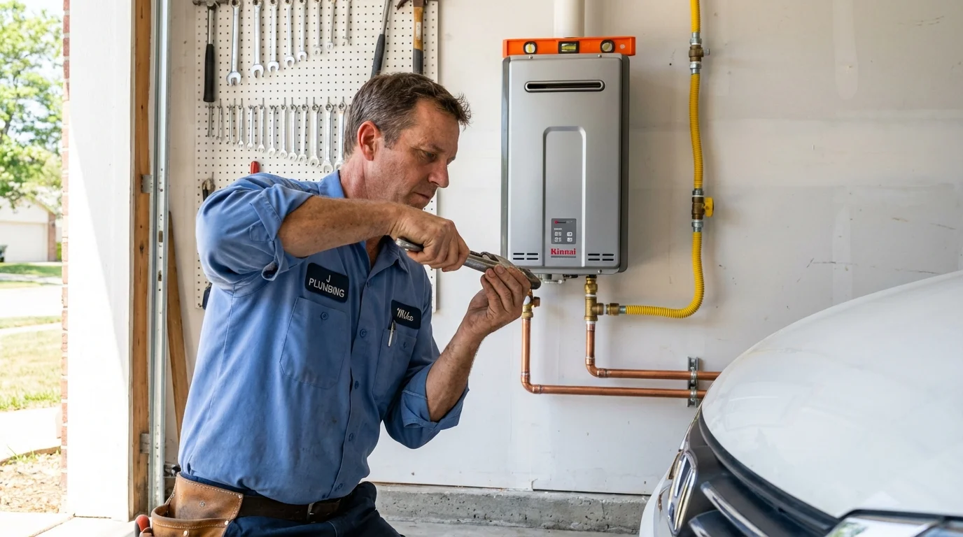 Tankless water heater installation by a Johns Plumbing LLC plumber in Sandpoint